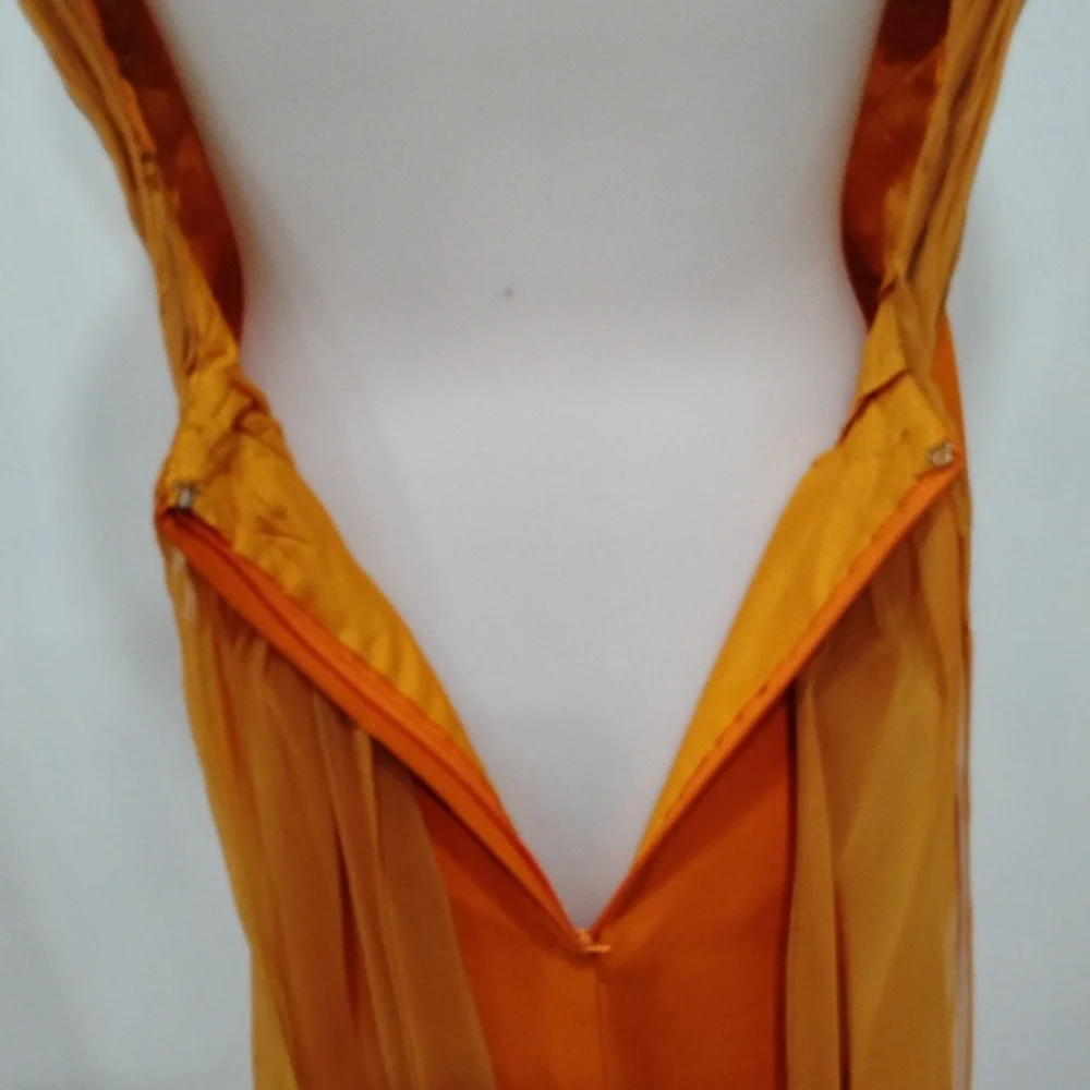 Vintage Orange Maxi Dress - Picture 14 of 15